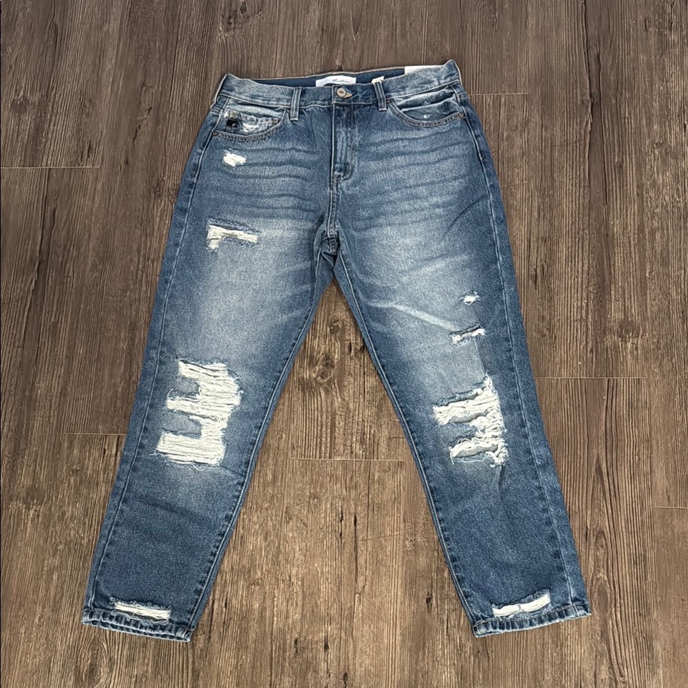 KanCan | Distressed Mom Jeans, 11 (29 in.)